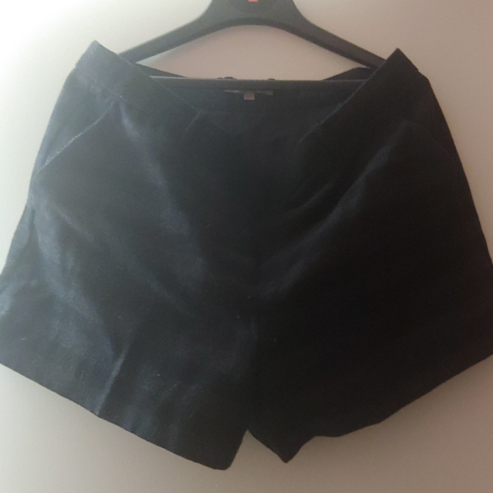 Wool black and gray striped shorts